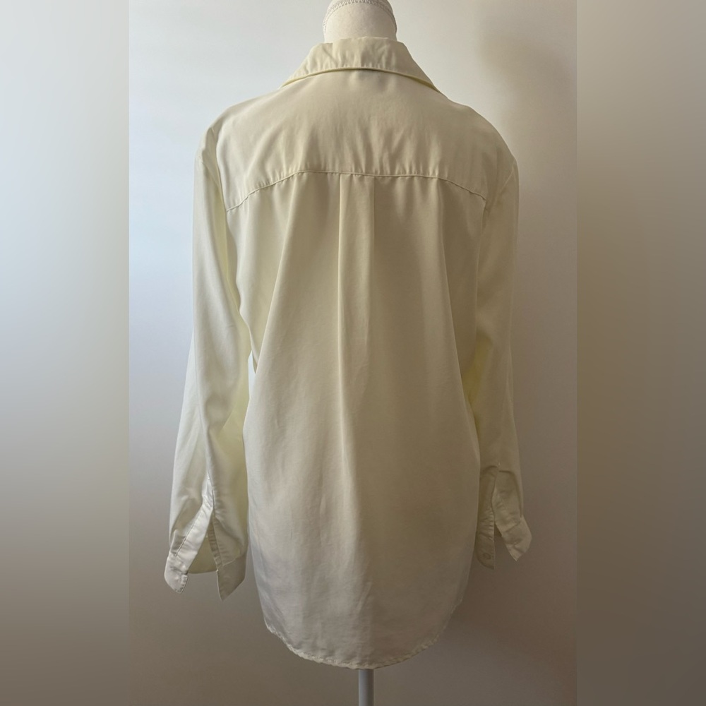 Notations Cream Color Button Down Blouse Size M - image 4